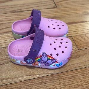Toddler butterfly crocs